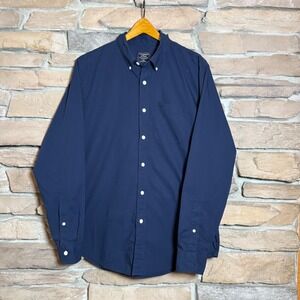 Abercrombie & Fitch XXL Menswear Long Sleeve Button Down Shirt - Navy